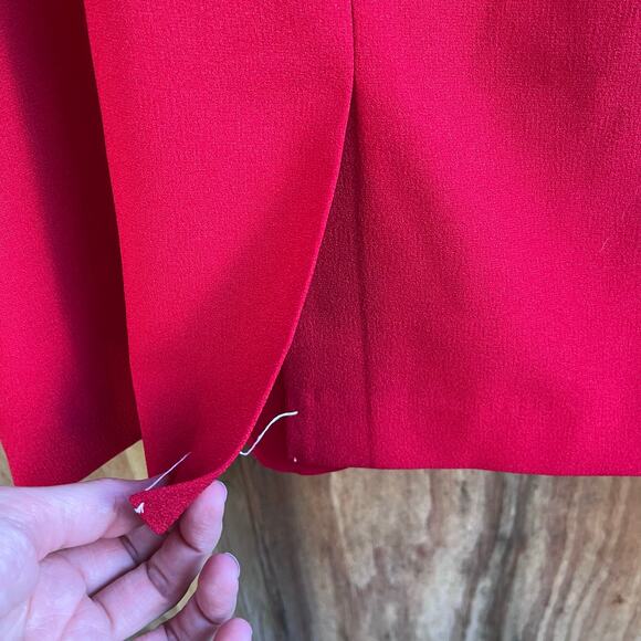 Ann Taylor Women's Red One Shoulder Side Pleated Cocktail Dress Size 12. NEW - Picture 5 of 9